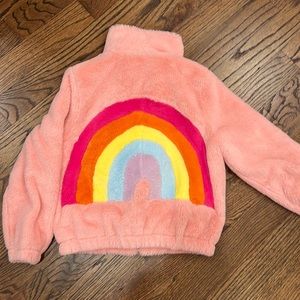 Lola and the Boys Rainbow Faux Fur Coat